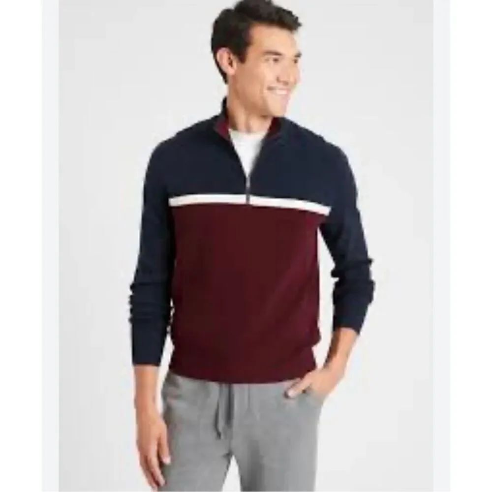 ✨Gap COLOR BLOCK 1/4 ZIP SZ SMALL SWEATER✨